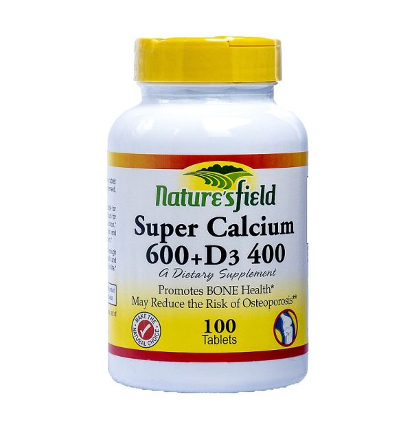 NATURES FIELD SUPER CALCIUM 600MG PLUS D3 x100