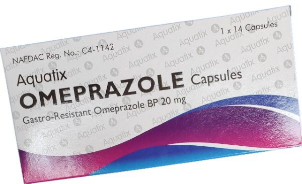 OMEPRAZOLE 20MG CAPS x14 AQUATIX